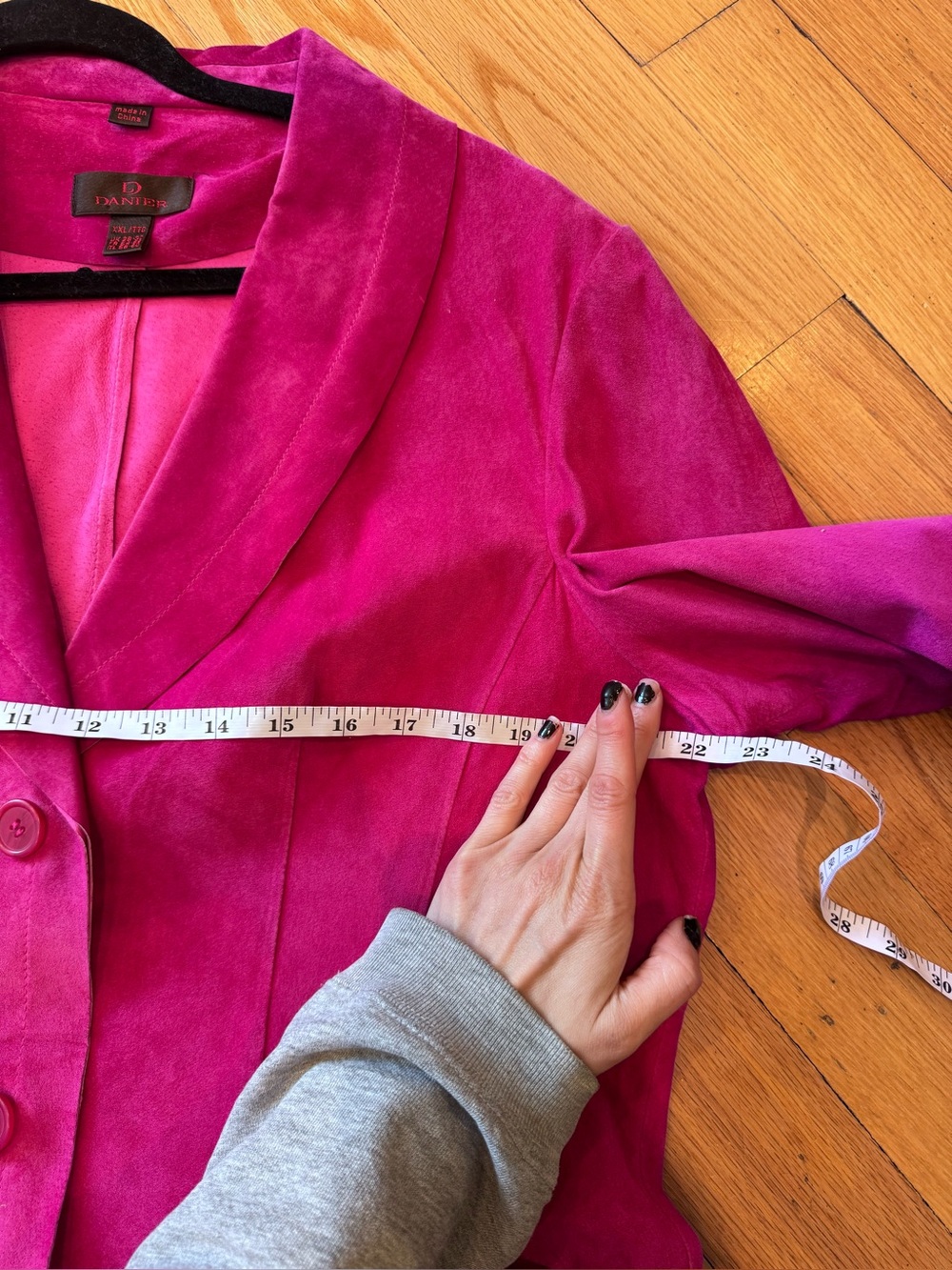 Danier Genuine Suede light weight Fuchsia Tailored Blazer XXL - Picture 8 of 10